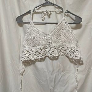 woven bikini shirt, size large